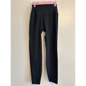Gold Elite High Waisted Black Leggings Small Compression Yoga